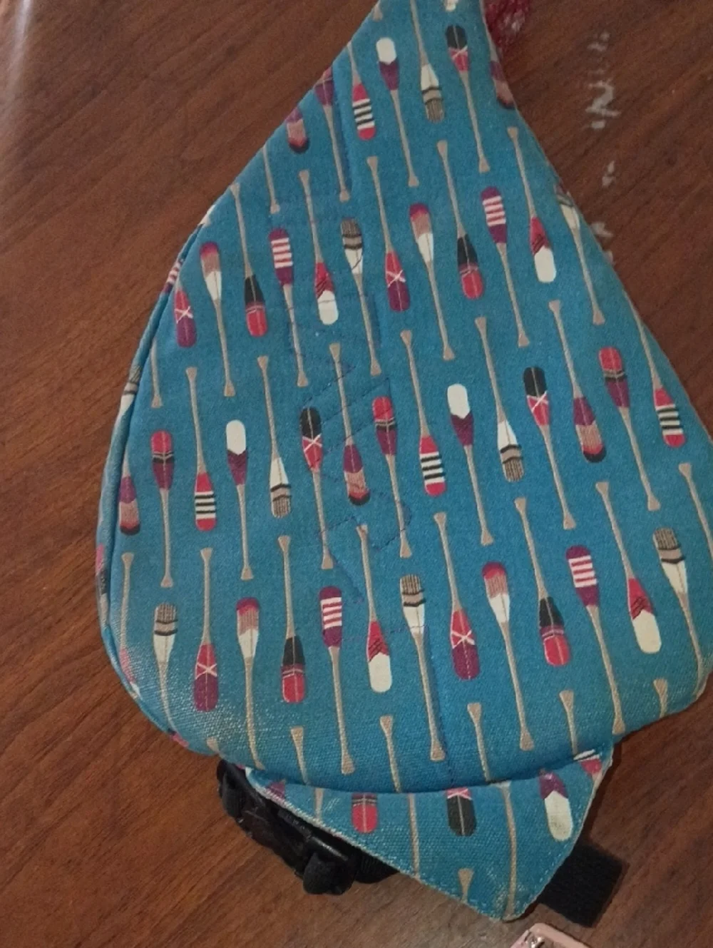 Kavu Teal Sling Bag with Red Dot Logo - Picture 9 of 16